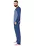 Imagem do Pijama Inverno Masculino Calça Longa Com Bolso Sólida e Blusa Bicolor Roupa de
