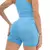 Top E Bermuda Academia Fitness Camiseta, Bumbum, Cintura, Azul, Casual