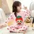 Novo algodão crianças pijamas conjuntos de inverno do bebê meninas meninos ro - loja online