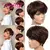 Peruca de cabelo humano curto pixie corte colorido onda natural perucas com fran - loja online