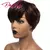 Peruca de cabelo humano curto pixie corte colorido onda natural perucas com fran - comprar online