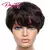 Imagem do Peruca de cabelo humano curto pixie corte colorido onda natural perucas com fran