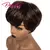 Peruca de cabelo humano curto pixie corte colorido onda natural perucas com fran
