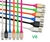 Cabo USB Colorido Emborrachado 1.2 Metros Knup CO-405 (CABOCO405) - FB Female Beauty