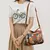 Feminino elegante vintage crossbody saco na moda bolsa moda multi-bolsos bolsa d