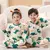 Conjunto de roupas de inverno para crianças, pijama para meninos e meninas, con na internet