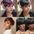 Peruca de cabelo humano curto pixie corte colorido onda natural perucas com fran na internet