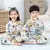 Novo algodão crianças pijamas conjuntos de inverno do bebê meninas meninos ro - loja online