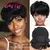 Peruca de cabelo humano curto pixie corte colorido onda natural perucas com fran - comprar online