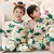 Novo algodão crianças pijamas conjuntos de inverno do bebê meninas meninos ro - loja online