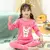 Conjunto de roupas de inverno para crianças, pijama para meninos e meninas, con