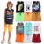 Kit 10 Peças de Roupas Infantil Menino - 5 Regatas + 5 Bermudas Tamanho 1 ao 10