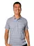 Camisa Polo Listrada Cinza
