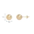 BRINCOS DE OURO18K MODELO BOLINHA 7 X 7MM - comprar online