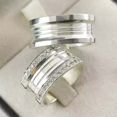 ALIANÇAS DE PRATA 8MM "BETH"