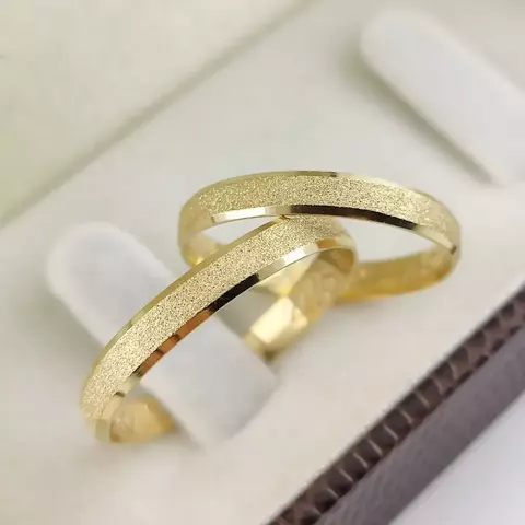 ALIANÇAS BANHADAS A OURO18K GRAVAÇÃO (VALOR DO PAR) 3MM