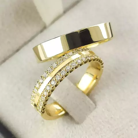 ALIANÇAS BANHADAS A OURO18K GRAVAÇÃO (VALOR DO PAR) 5MM