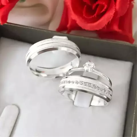 ALIANÇAS DE PRATA 7MM "JÉSSICA"