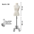Manequim Costura Com Pedestal Vintage Preto - comprar online