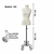 Manequim Costura Com Pedestal Vintage Preto - comprar online