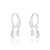 Argolinha Pequena de Click Fileira com Zircônias e Pérolas Penduradas - Prata 925 - comprar online