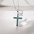 Colar Crucifixo Esmeralda - Prata 925 - comprar online