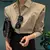 Camisa feminina outono novo chique manga longa blusas soltas elegantes