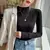Camisola de gola alta feminina moda nova estiramento topos pulôveres de malha d na internet