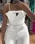 Macacão feminino primavera novo bandeau frisado - comprar online