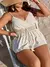 Regata gola V feminino, estilo praia, camisola monocromática, Plus Size - Dhiulia Valeska 