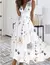 Vestido feminino elegante longo, cintura alta