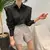 Camisa feminina outono novo chique manga longa blusas soltas elegantes - loja online