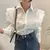 Camisa feminina outono novo chique manga longa blusas soltas elegantes - comprar online