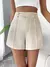 shorts vintage cintura alta com zíper