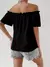 Imagem do Elegante camisa sem alças feminina, fora do ombro, blusa de chiffon