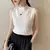 Blusa de malha sólida feminina, sem mangas, Tops elásticos femininos, roupa ca - Dhiulia Valeska 