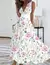 Vestido feminino elegante longo, cintura alta - comprar online