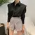 Camisa feminina outono novo chique manga longa blusas soltas elegantes na internet