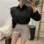 Imagem do Camisa feminina outono novo chique manga longa blusas soltas elegantes