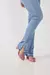 Calça Jeans Feminina New Boot Cut Cintura Média e Barra Diferenciada- DZ20846 na internet
