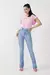 Calça Jeans Feminina New Boot Cut Cintura Média e Barra Diferenciada- DZ20846 - comprar online