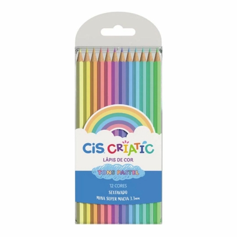 Lápis De Cor Criatic 12 Cores Tons Pastel - Cis