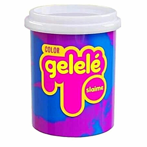 Pote Slime Gelelé Duas Cores 152g - Doce Brinquedo - Roxo/Azul