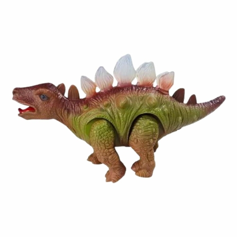 Dinossauro Estegossauro C/ Luzes e Som - Zoop Toys - Marrom