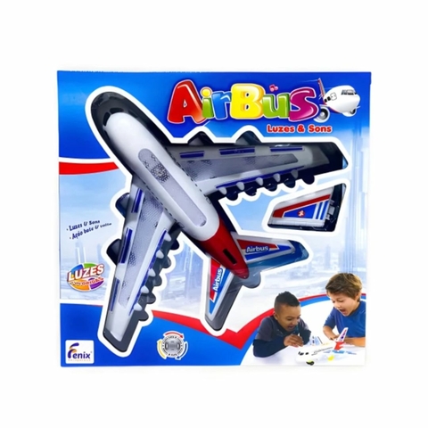 Avião de Brinquedo AirBus com Luzes e Sons - Fênix