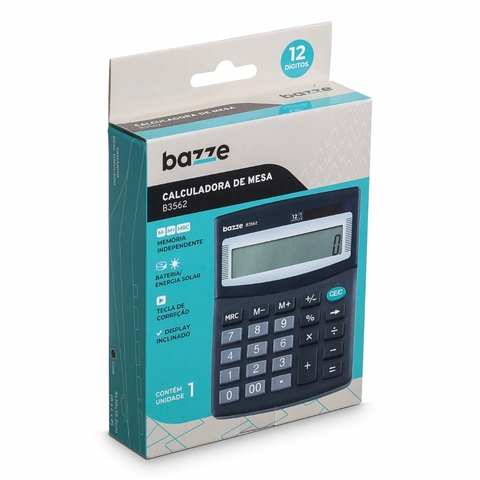 Calculadora de Mesa 12 Dígitos B3562 - Bazze