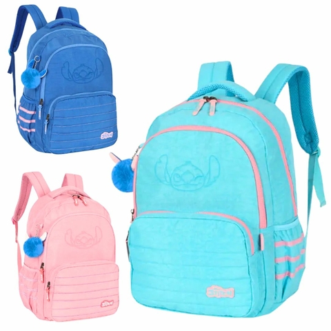 Mochila de Costas Stitch com Divisão Laptop Juvenil - Luxcel