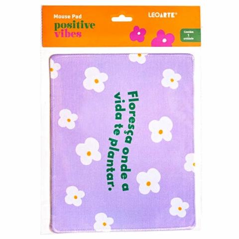 Mouse Pad Positive Vibes Flores LeoArte - Leonora