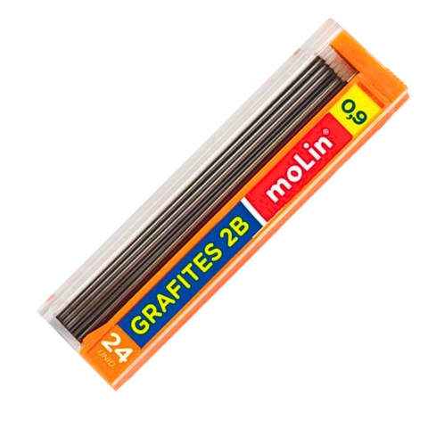 Grafite 2B 0.9mm com 24 Unidades - Molin