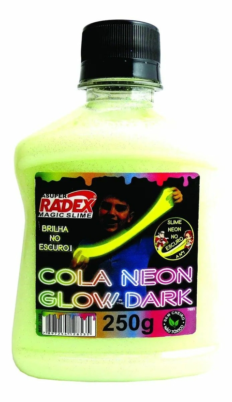 Cola Para Slime Neon Glow Dark Brilha No Escuro 250g - Radex